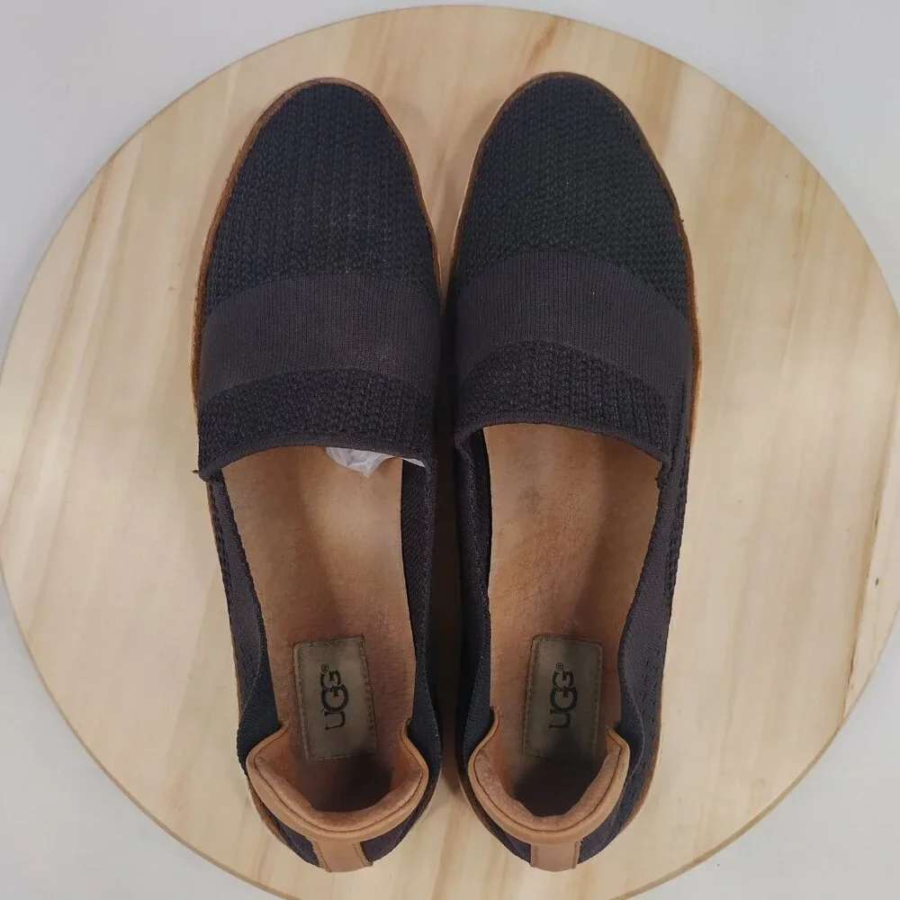 UGG Sammy Slip On Trainer Black Knit Elastic Casual Shoes Women US 12